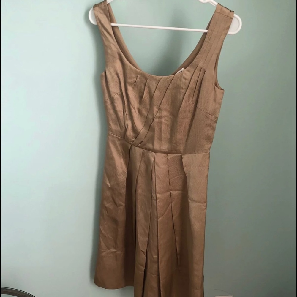 Gold 100% Silk Banana Republic mini dress